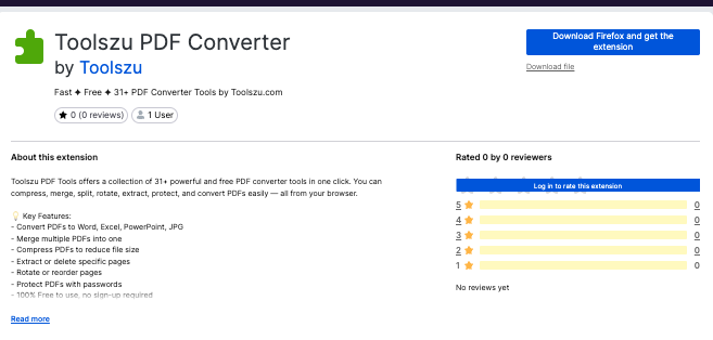 PDF Converter Firefox placeholder