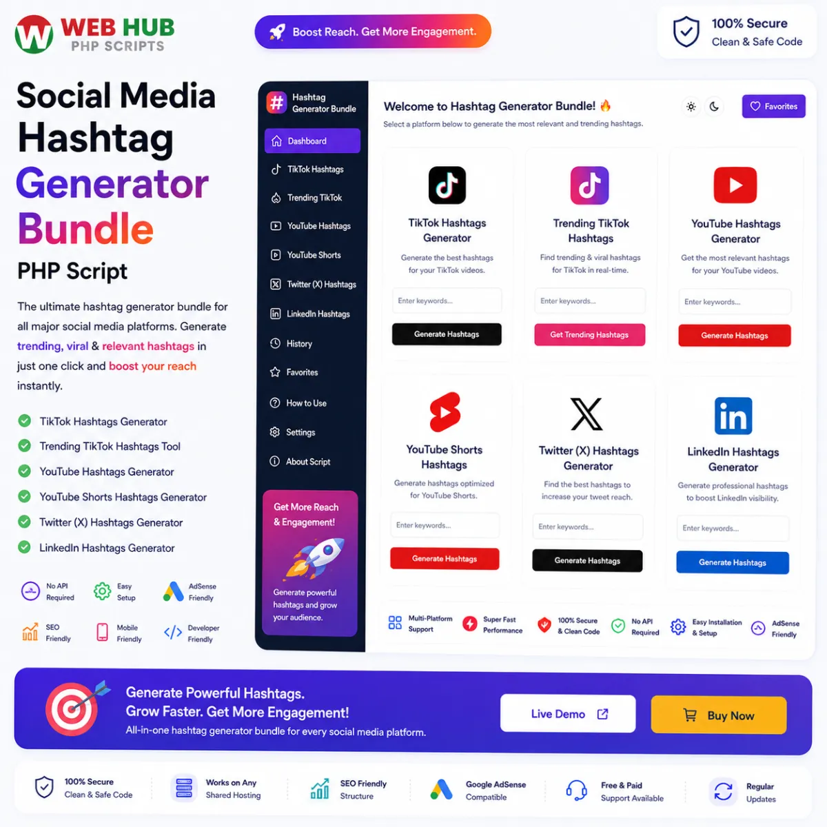 Social Media Hashtag Generator Bundle
